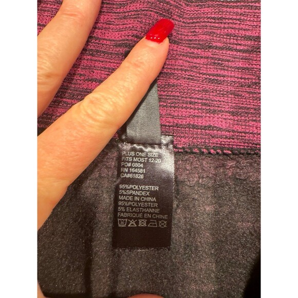 Pink and black fleece lined leggings - Picture 5 of 5